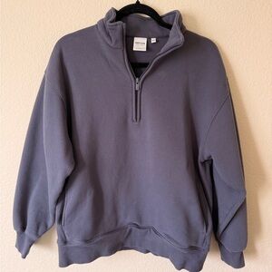 Aritzia Cozy Sweatfleece Boyfriend 1/2 Zip
